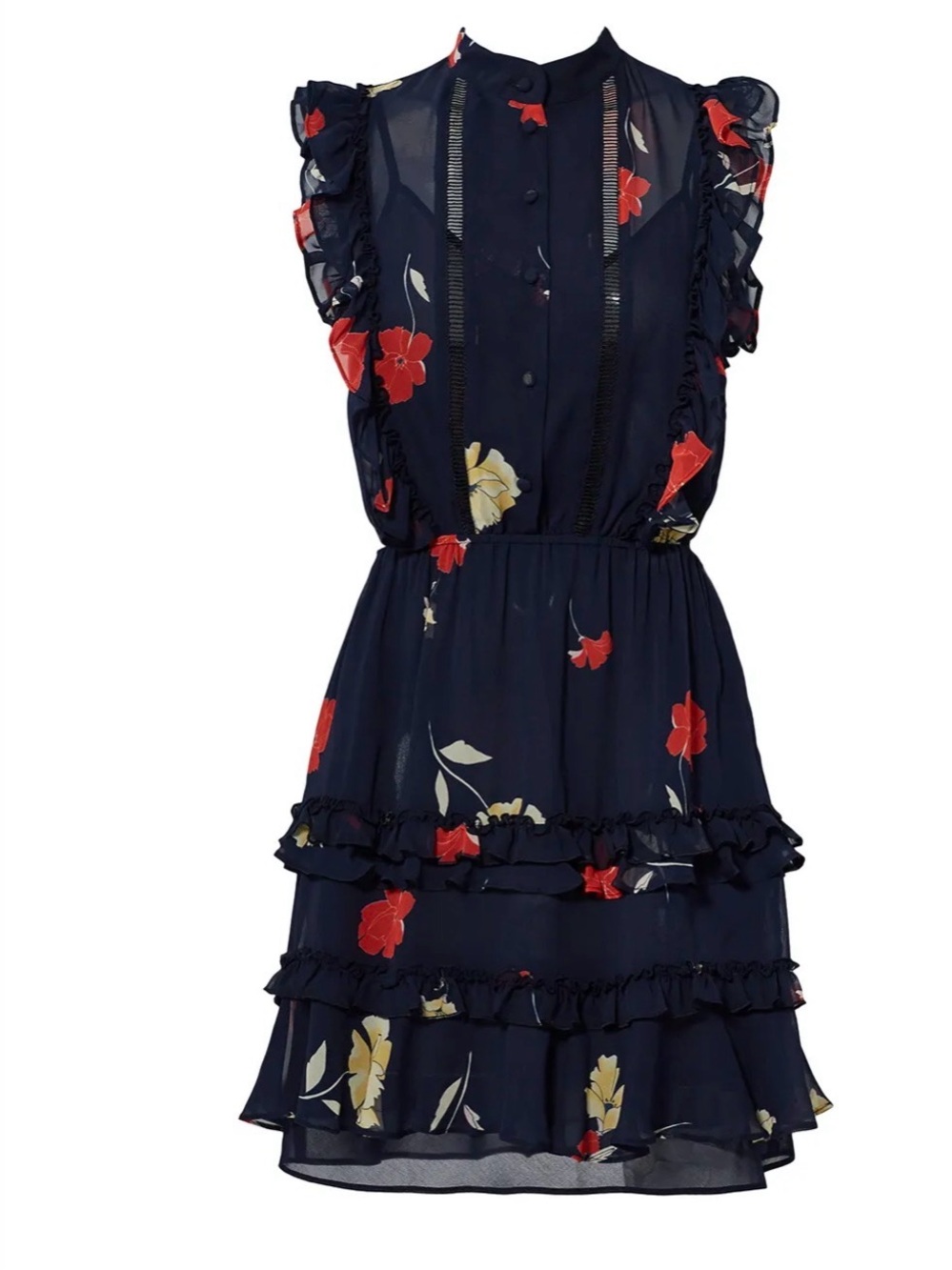 Nicholas Babylon Mia Dress Floral Ruffle Tiered Dress